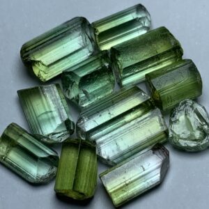 Natural Facet Rough Bi Color Tourmaline Candies - Afghanistan